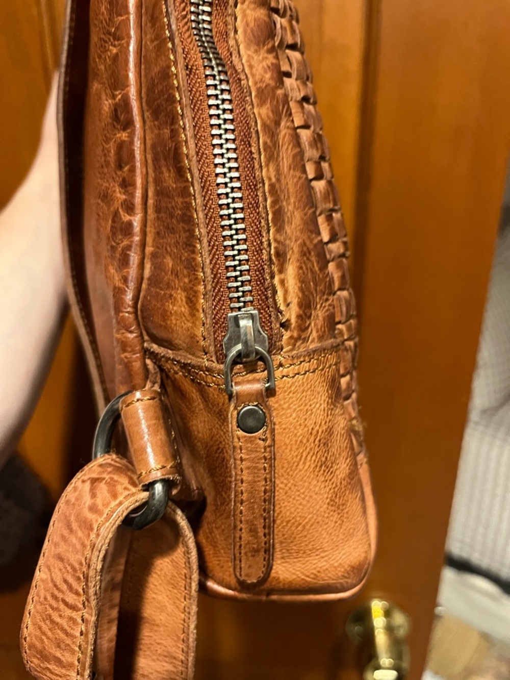 Vilenca Holland Leather Backpack in Cognac Brown - Picture 5 of 9